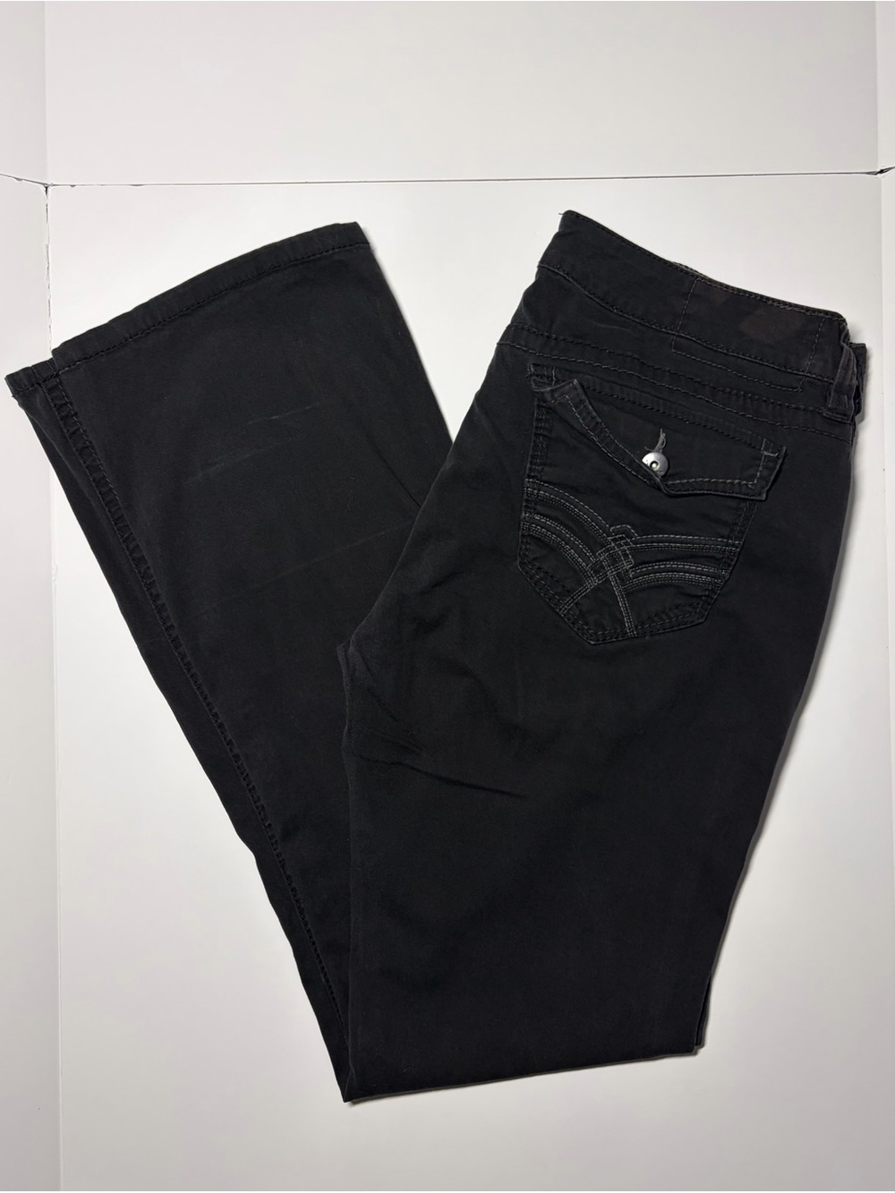 Women’s Black Low-rise Flared Bootcut Jeans Size 15 stretch